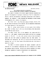 FDIC Approves Assumption of Deposits of The US Savings Bank of America Seabrook New Hampshire