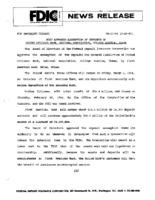 FDIC Approves Assumption of Deposits of United Citizens Bank National Association College Station Texas