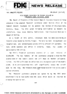 FDIC Grants Assistance to Prevent Failure of Crossroads Bank Victoria Texas