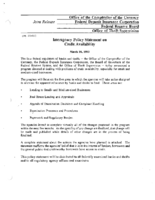Interagency Policy Statement on Credit Availability