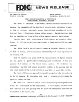 FDIC Approves Assumption of Deposits of Fountain Bank Scottsdale Arizona