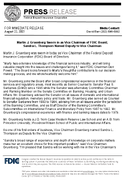 Martin J Gruenberg Sworn in as Vice Chairman of FDIC Board Sandra L Thompson Named Deputy to Vice Chairman