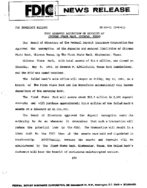 FDIC Approves Assumption of Deposits of Chireno State Bank Chireno Texas