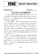 FDIC Makes Public May 1993 Enforcement Actions Provides List of Hearings to Be Held in July