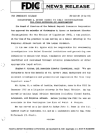 Christopher A Byrne Named to Head Investigations for FDIC Division of Liquidation