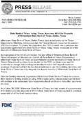 State Bank of Texas Irving Texas Assumes All of the Deposits of Millennium State Bank of Texas Dallas Texas