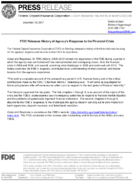 FDIC Releases History of Agencys Response to the Financial Crisis