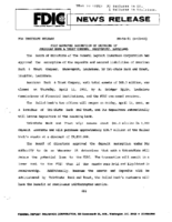 FDIC Approves Assumption of Deposits of American Bank  Trust Shreveport Louisiana