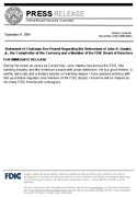 Statement of Chairman Don Powell Regarding the Retirement of John D Hawke Jr the Comptroller of the Currency and a Member of the FDIC Board of Directors