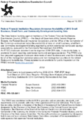 Federal Financial Institution Regulators Announce Availability of 2010 Small Business Small Farm and Community Development Lending Data