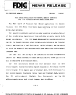 FDIC Denies Applications for Federal Deposit Insurance From Five Privately Insured Rhode Island Banks