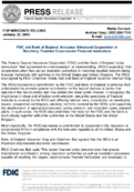 FDIC and Bank of England Announce Enhanced Cooperation in Resolving Troubled Crossborder Financial Institutions
