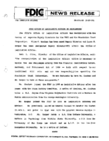 FDIC Office of Legislative Affairs is Reorganized