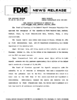 FDIC Approves Assumption of Deposits of First National Bank Bedford Bedford Texas