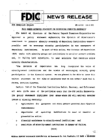 FDIC Board Approves Statement on Preserving Minority Ownership