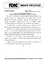 FDIC to Pay Off Insured Depositors in Landmark Thrift and Loan Association San Diego California