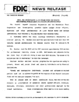 FDIC RTC Investigating 1300 Failed Banks and Thrifts for Possible Fraud or Abuse by Insiders and Professionals