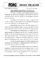 FDIC Approves Assumption of Deposits of First National Bank of Vail Vail Colorado