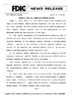 Andrew C Hove Jr Named Vice Chairman of FDIC