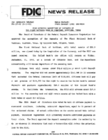 FDIC Approves Assumption of Deposits of The First National Bank of Yorktown Yorktown Texas