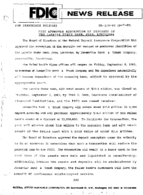 FDIC Approves Assumption of Deposits of The LaSalle state Bank Jena Louisiana