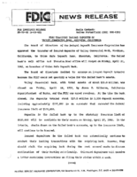 FDIC Transfers Insured Deposits of Valley Commercial Bank Stockton California