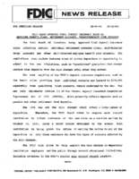 FDIC Board Approves Final Deposit Insurance Rules on Employee Benefit Plans Retirement Accounts Grandfathered Time Deposits