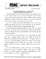 FDIC is Named Managing Agent of Two Additional Insolvent Savings and Loan Institutions