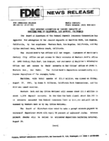 FDIC Approves Assumption of Insured Deposits of Maritime Bank of California Los Angeles California