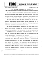 FDIC Approves Assumption of Deposits of The Bank of Edmond National Association Edmond Oklahoma