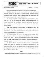 Meadows Appointed Associate Director of FDIC Division of Supervision