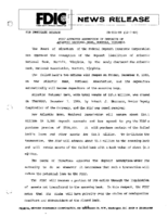 FDIC Approves Assumption of Deposits of Atlantic National Bank Norfolk Virginia