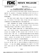 FDIC Approves Assumption of Deposits of Lowell Institution for Savings Lowell Massachusetts