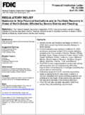 Regulatory Relief  Guidance to Help Financial Institutions and to Facilitate Recovery in Areas of North Dakota Affected by Severe Storms and Flooding