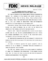 FDIC Approves Assumption of Deposits of commonwealth National Bank of Dallas Dallas Texas