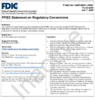 FFIEC Statement on Regulatory Conversions