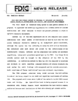 FDIC Asks for Public Comment on Proposal to Implement Law Requiring Annual Audits of Insured Banks and Thrifts New Reporting Requirements