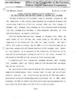 Federal Regulators Announce Deposit Assumption of The First National Bank and Trust Company of Oklahoma City Oklahoma