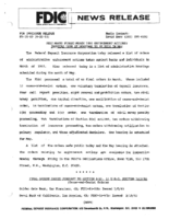 FDIC Makes Public March 1993 Enforcement Actions Provides List of Hearings to Be Held in May