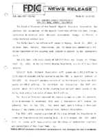 FDIC Approves Deposit Assumption of New City Bank Orange California