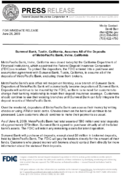 Sunwest Bank Tustin California Assumes All of the Deposits of MetroPacific Bank Irvine California