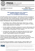 FDIC Recognizes Recipients of 2011 Chairmans Award for Excellence in Serving the Needs of Low and ModerateIncome Consumers