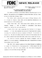 FDIC Approves Assumption of Deposits of Reagan State Bank Big Lake Texas