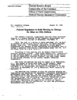 Federal Regulators to Hold Meeting in Chicago for Ideas on CRA Reform