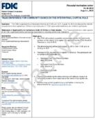 Teleconference for Community Banks on the Interim Final Capital Rule