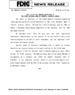 FDIC To Pay Off Insured Depositors in The First National Bank of Chanute Chanute Kansas
