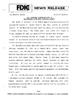 FDIC Transfers Insured Deposits of The Mayfield State Bank Mayfield Kansas