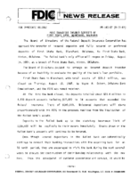 FDIC Transfers Insured Deposits of First State Bank Blanchard Oklahoma