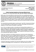 Banks Resuming Operations in HurricaneAffected Areas Chairman to Tour Areas Hit by Storm Meet with State Banking Commissioners