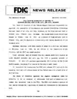 FDIC Approves Assumption of Deposits of Exchange National Bank of Del City Del City Oklahoma